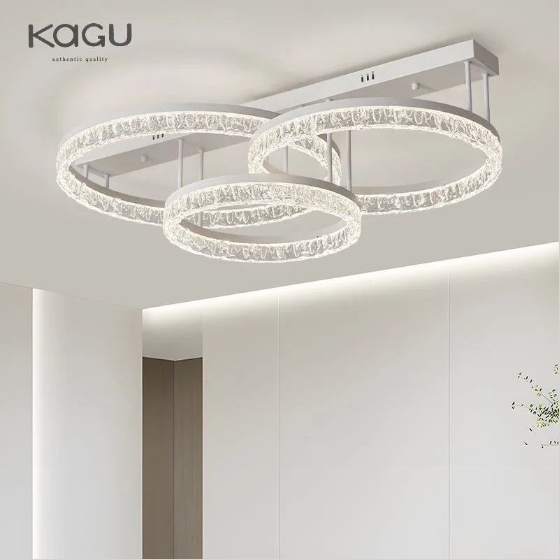 Afralia™ LED Ring Chandelier with Remote Control - Modern Ceiling Lamp for Home Décor