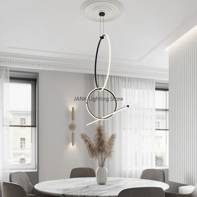 Afralia™ LED Geometric Pendant Lights for Modern Living Room Decor