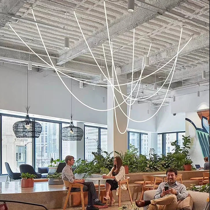 Afralia™ LED Pendant Light: Nordic Minimalist Design for Living Room, Staircase, Restaurant & Villa