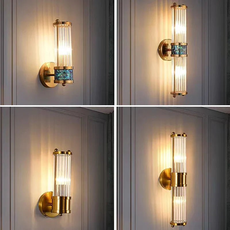 Afralia™ Modern Gold Wall Sconce Indoor Lamp for Restaurant Living Room Hotel Bedroom