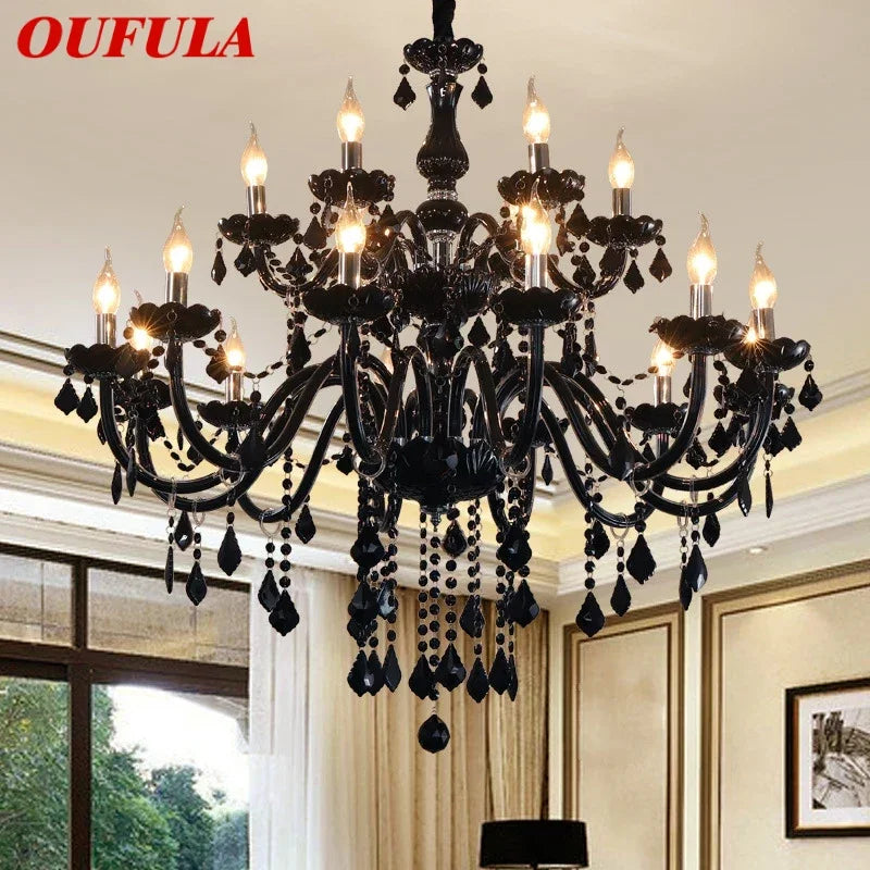 Afralia™ Crystal Pendant Chandelier for Luxurious Living Room, Restaurant, Bedroom & Villa