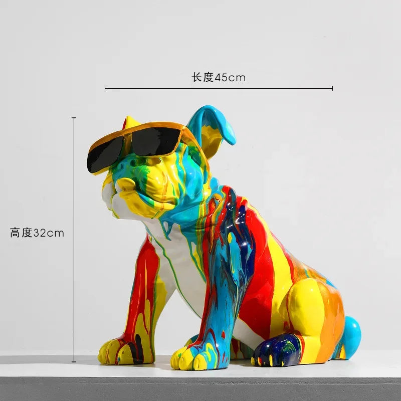 Afralia™ Animal Resin Statue Collection: Abstract Horse Cow French Bullfighting Dog Sculpture
