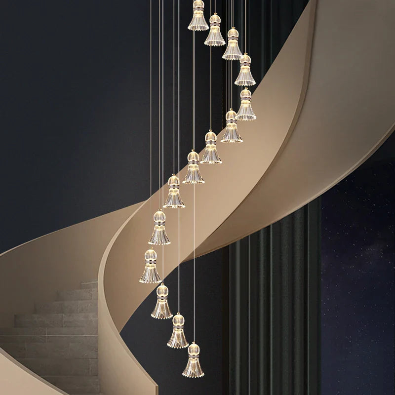 Afralia™ Loft Luxe Chandelier: Nordic Minimalist LED Lighting for High Duplex Living