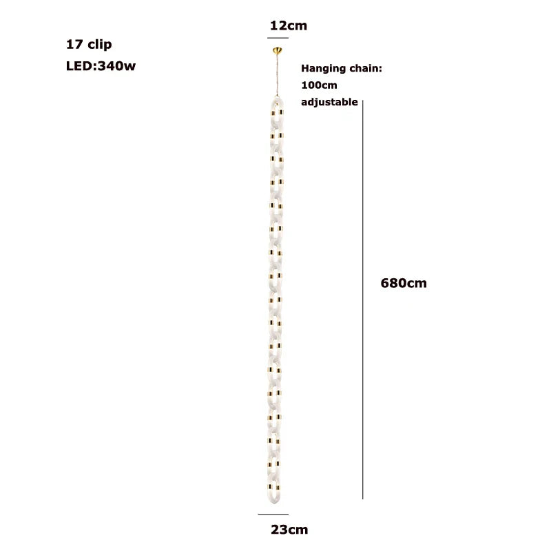 Afralia™ Gold High Ceiling LED Pendant for Trendy Decor in Living Room Villas