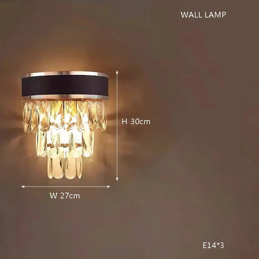 Afralia™ Crystal Chandelier Round Light Fixture for Luxury Living Room Décor