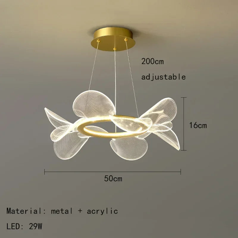 Afralia™ LED Flower Chandelier: Luxury Acrylic Pendant for Modern Living, Bedroom & Kitchen