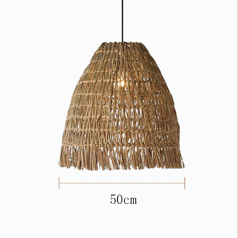 Afralia™ Rattan Weave Pendant Light - Handcrafted Wicker Chandelier for Home Decor