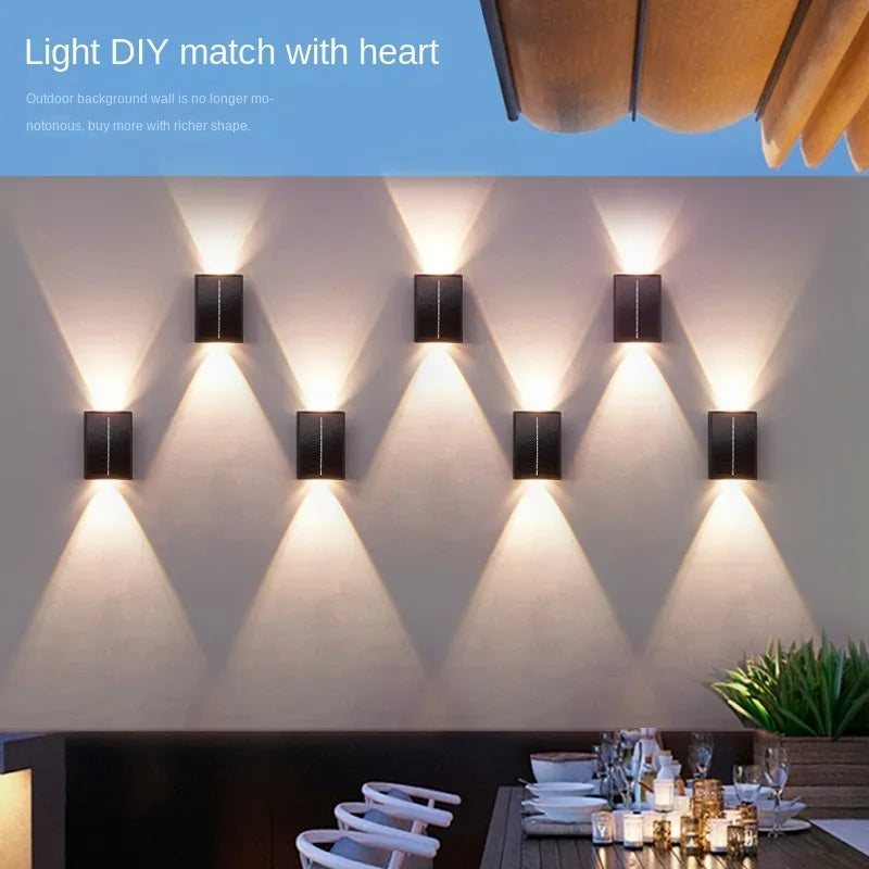 Afralia™ Solar Villa Wall Wash Light - Waterproof Outdoor Wall Lamp