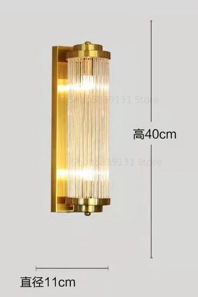 Afralia™ Thin Waisted Glass Wall Light Fixture | LED Crystal Sconce Lights for Home Decor