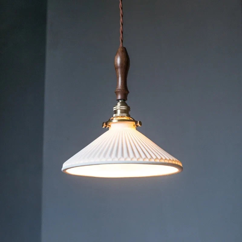 Afralia™ Ceramic LED Pendant Light: Modern Brass Hanging Lamp for Home Decor