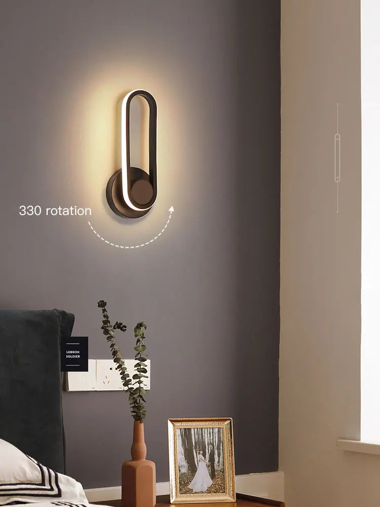 Afralia™ Rotatable LED Wall Light - Modern Decoration for Bedroom, Living Room, Corridor