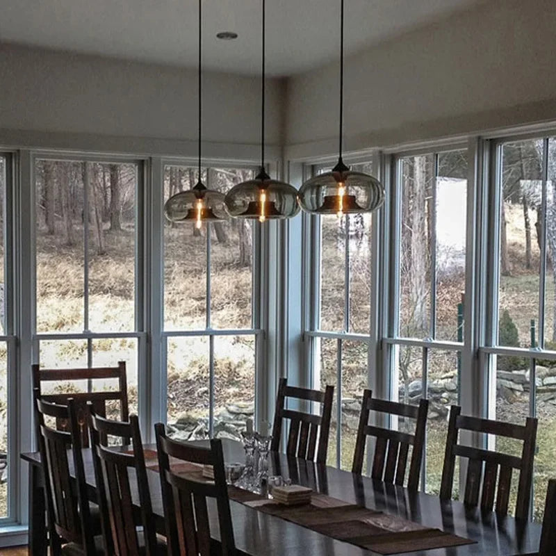 Afralia™ Modern Glass Pendant Chandelier for Dining Kitchen Bedroom Bar Restaurant Decor