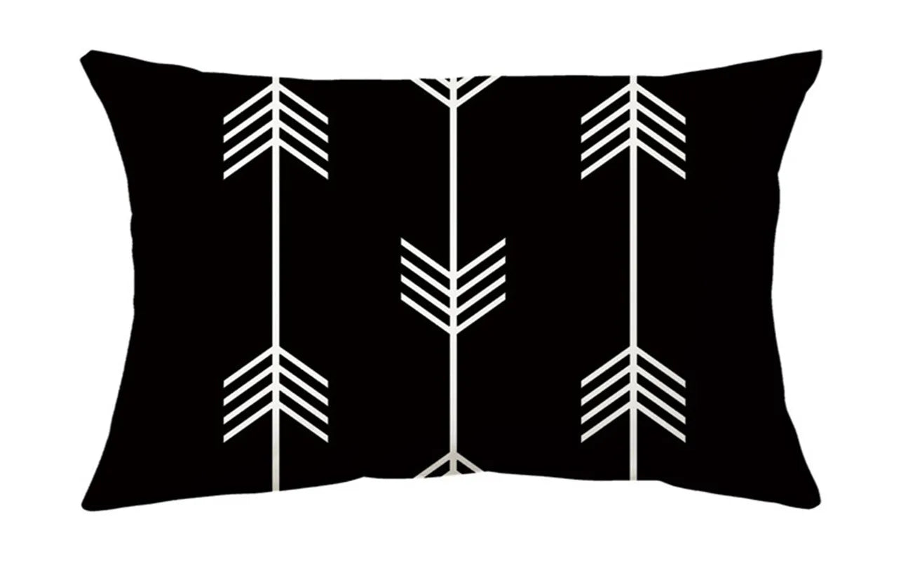 Geometry Cushion Cover Black Yellow Pillowcase for Decorative Sofa with Afralia™ Brand