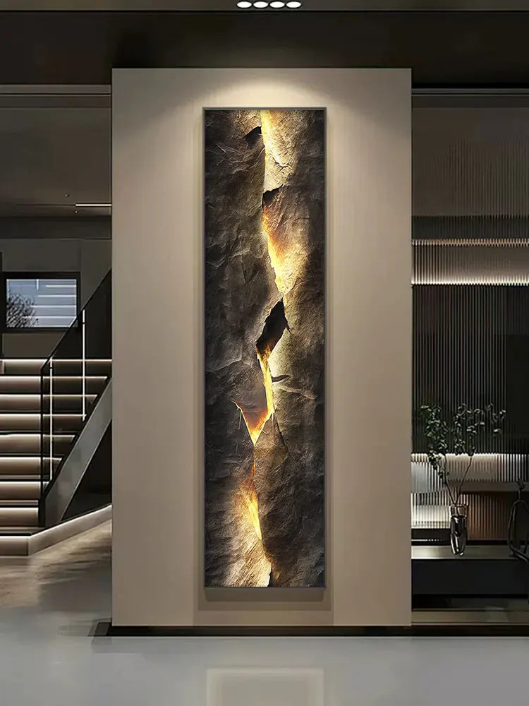 Afralia™ Mountain Crystal Porcelain LED Wall Lamp for Living Room Décor.