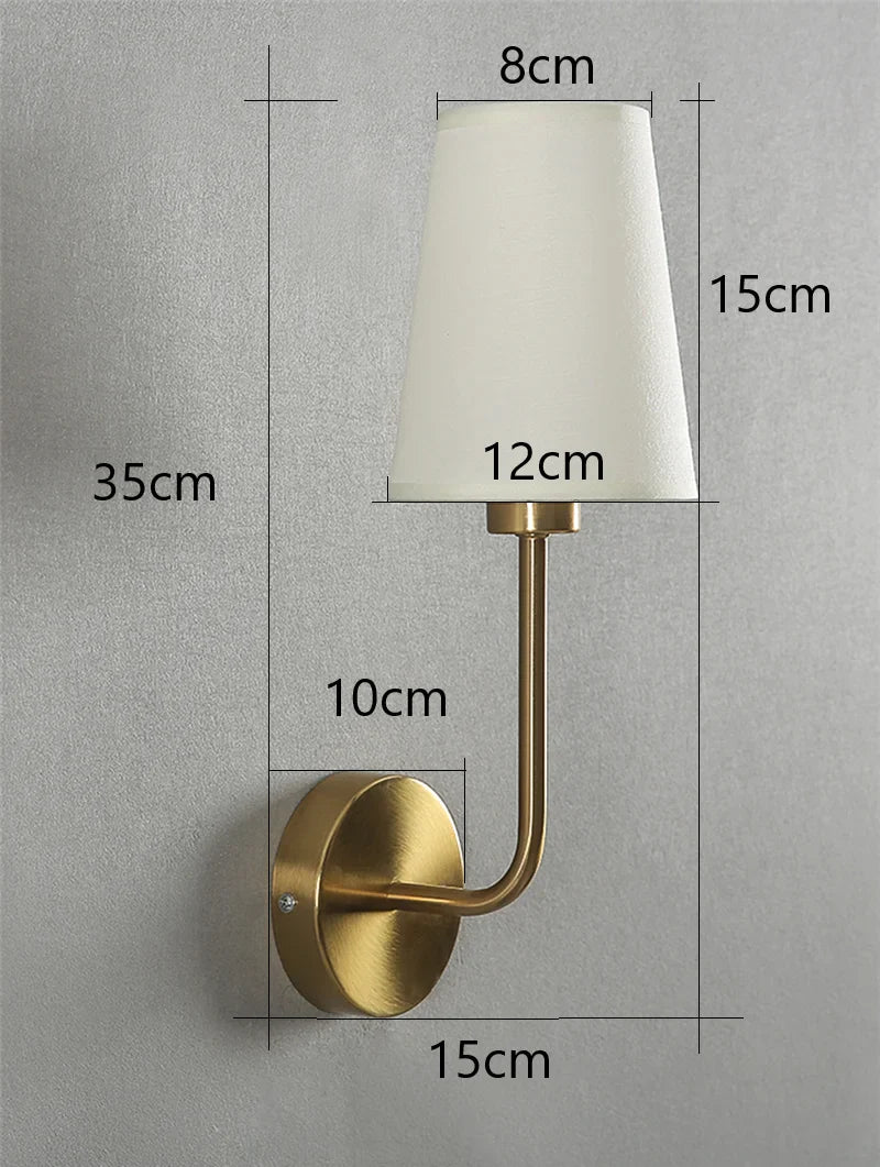 Afralia™ Nordic Minimalism LED Wall Lamp with Linen Lampshade for Home Decor