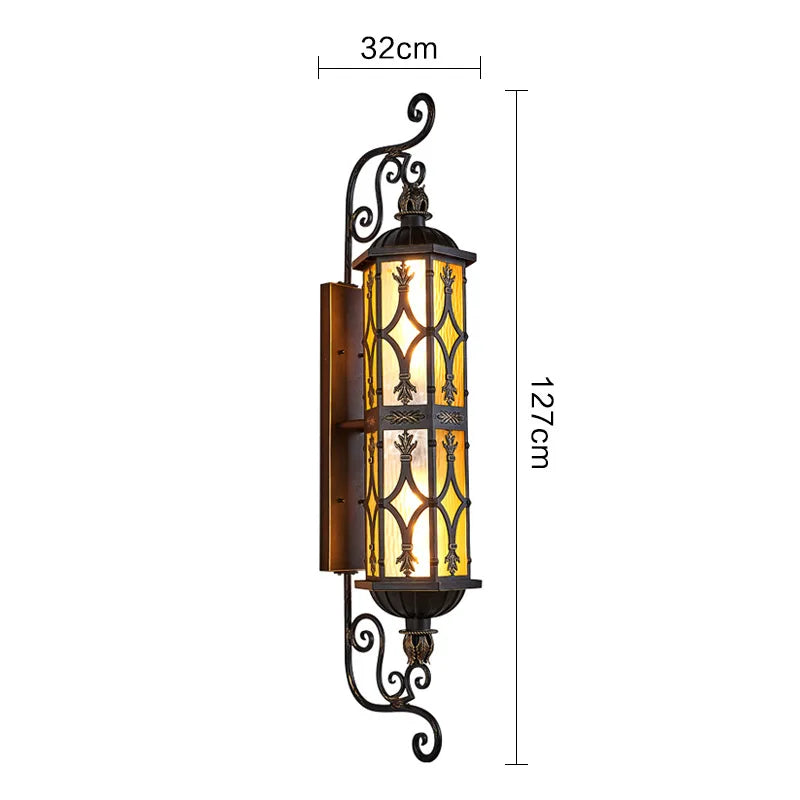 Afralia™ Outdoor  Vintage LED Wall Lamp for House Villa Gate Europe Retro Style
