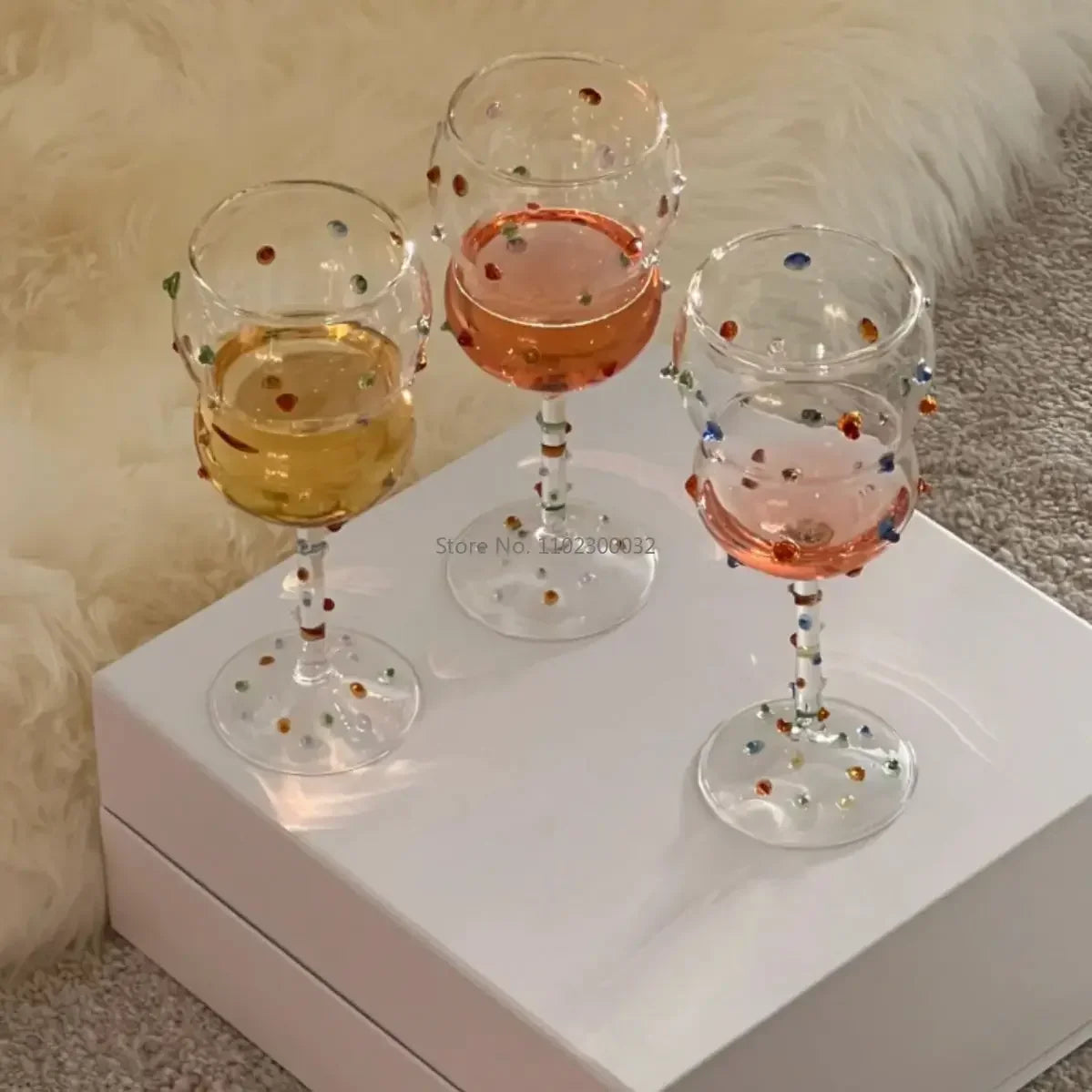 Afralia™ Gem Spark Coupe Goblet Set - Colorful Crystal Champagne Glass Collection
