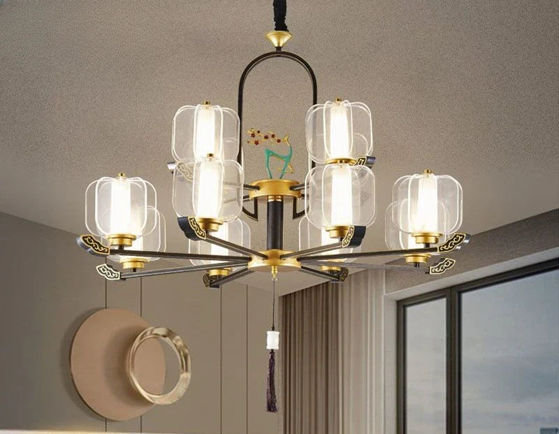 Afralia™ Deer Enamel Pendant Light | Chinese Style Zen Design for Home Decor