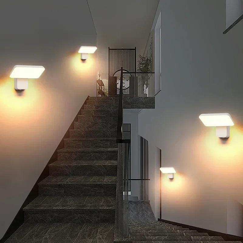 Afralia™ Modern Motion Sensor Porch Light - Waterproof Sconce for Exterior Wall, Balcony, Staircase