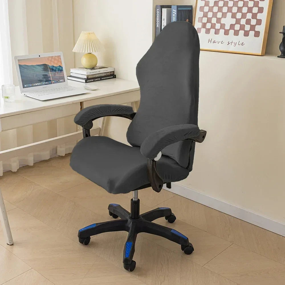 Afralia™ Tickened Velvet Chair Cover | Stretchy Gaming Seat Case for Office & Esports