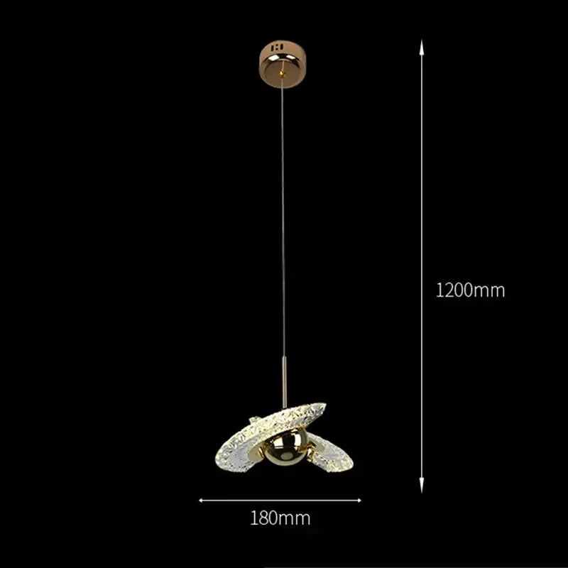 Afralia™ Rotatable Crystal Chandelier Pendant Lamp for Home Living Room