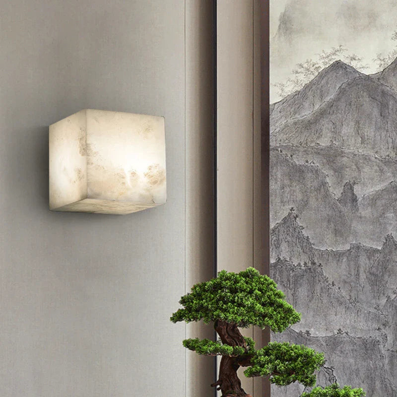 Afralia™ Luxury Marble Wall Lamp LED Sconce for Home, Hotel, and Restaurant