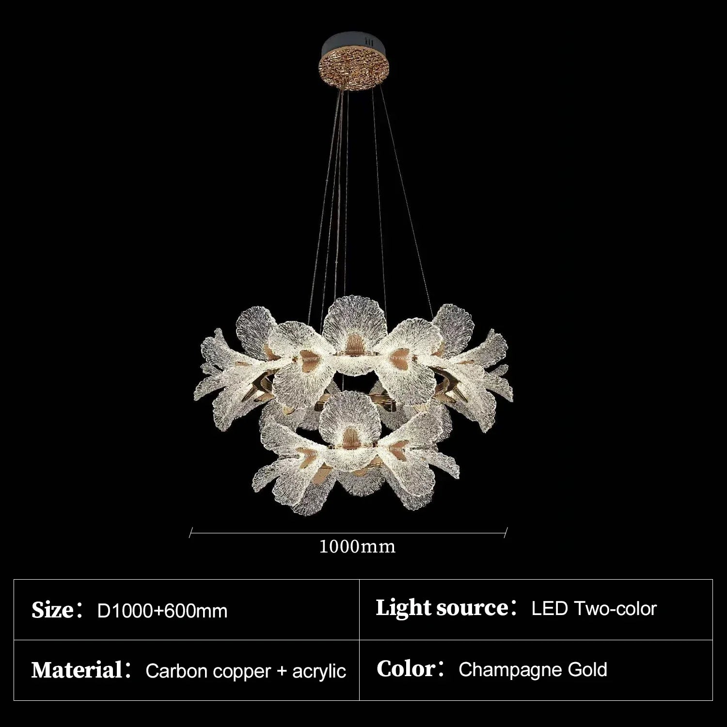 Afralia™ Acrylic Petal Shade Pendant Light Fixture for Dining Room Home Decor