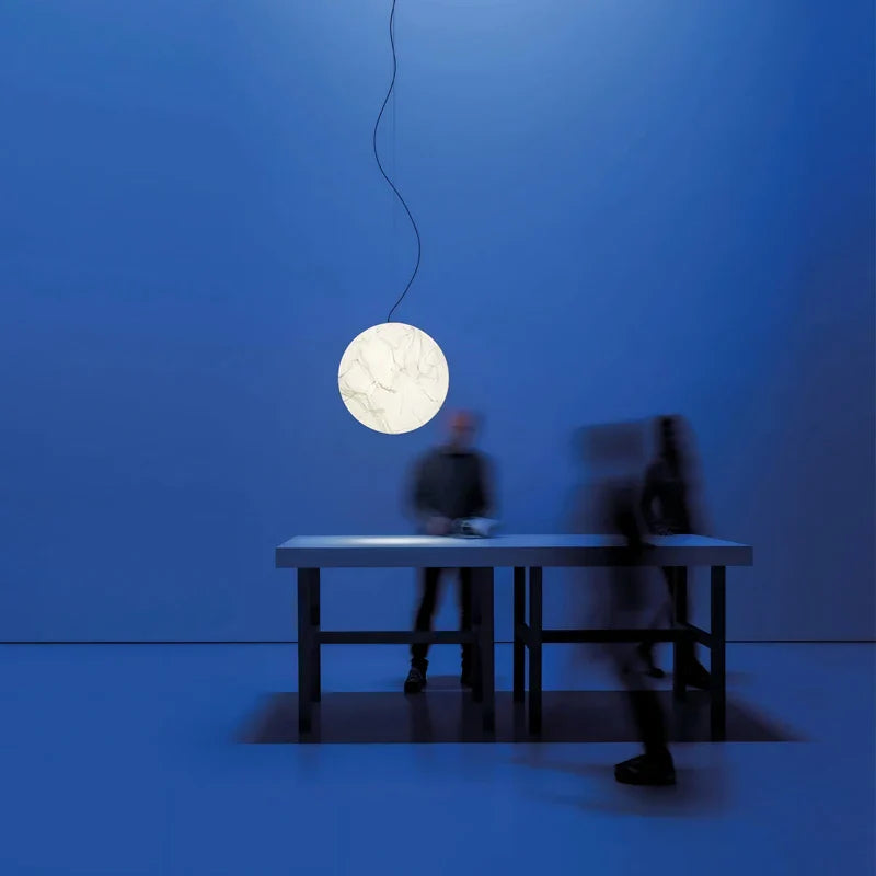 Afralia™ Nordic Moon Pendant: Minimalist Chandelier for Duplex Villa & Living Room