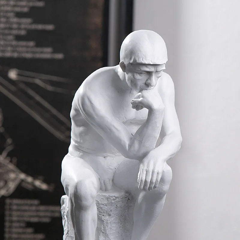 Afralia™ Thinker Statue: Modern Resin Sculpture for Home & Office Decor