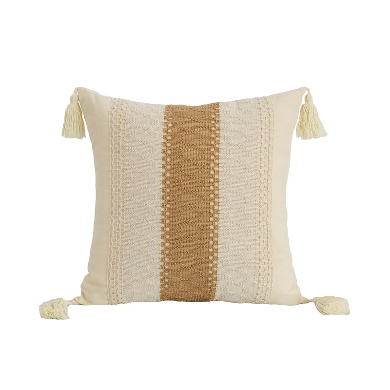 Afralia™ Bohemian Style Fringed Throw Pillow Cover for Living Room Sofa