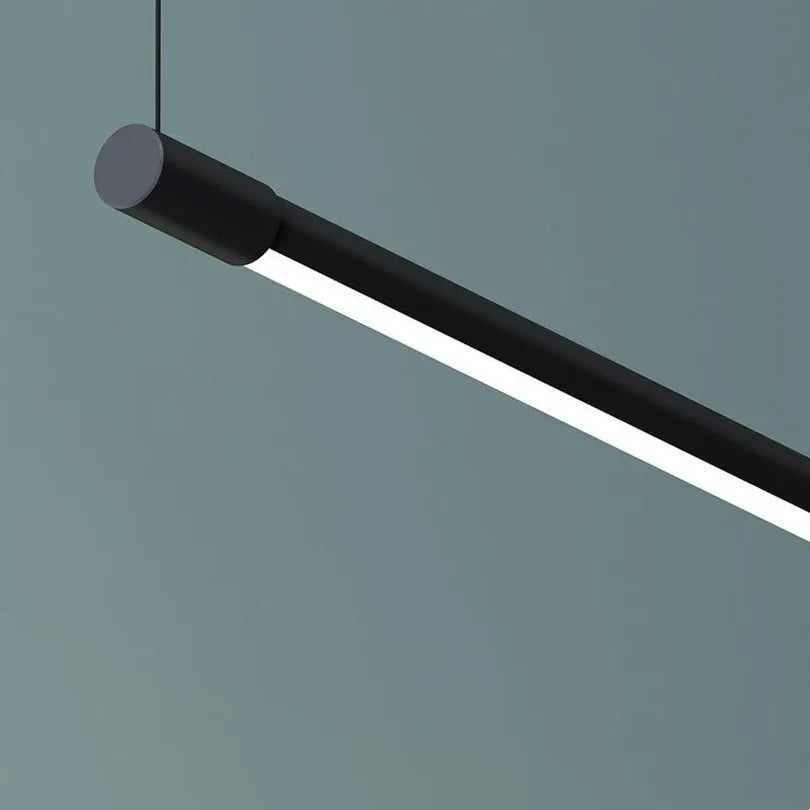 Afralia™ Black Dimmable Led Linear Pendant for Dining Room Chandelier