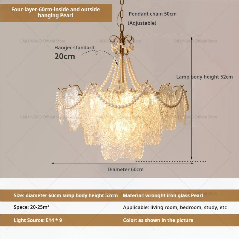 Afralia™ Cream Crystal Chandelier: French Light Luxury for Living Room, Bedroom, Dining Room