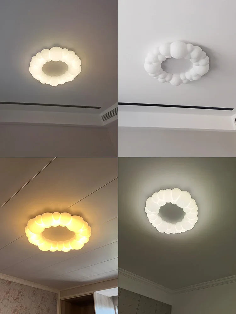Afralia™ Nordic Cream Bubble Pendant Lamp for Modern Living Room Decor