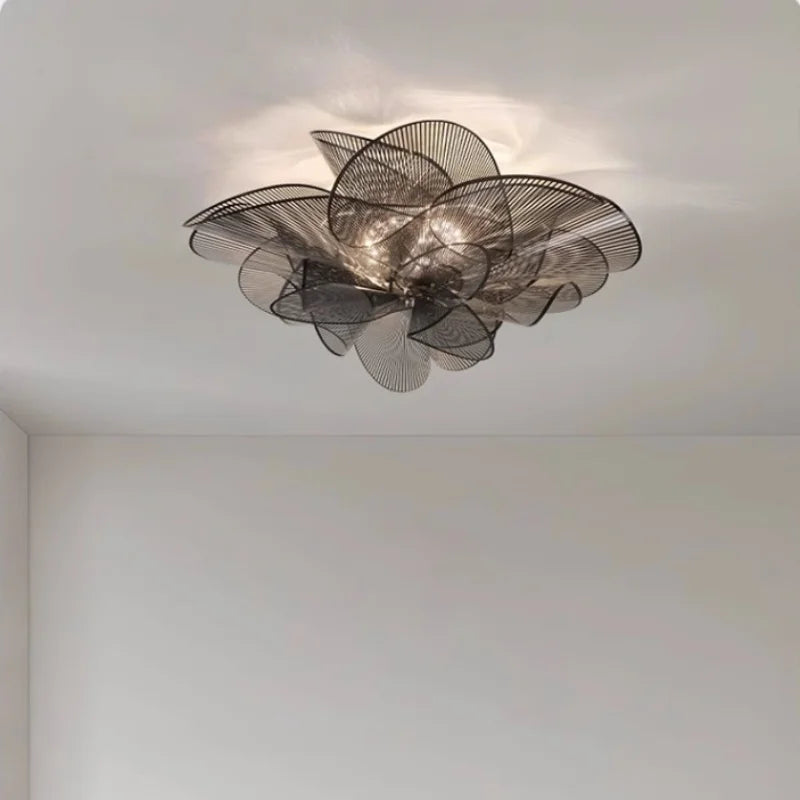 Afralia™ Flower Petal Acrylic LED Ceiling Chandelier for Artistic Indoor Lighting