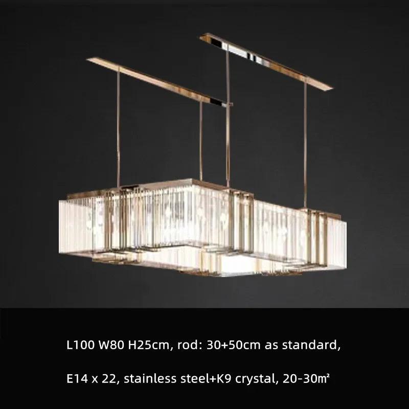 Afralia™ Luxe E14 LED Crystal Pendant Chandelier: Elegant Dining Room Lighting