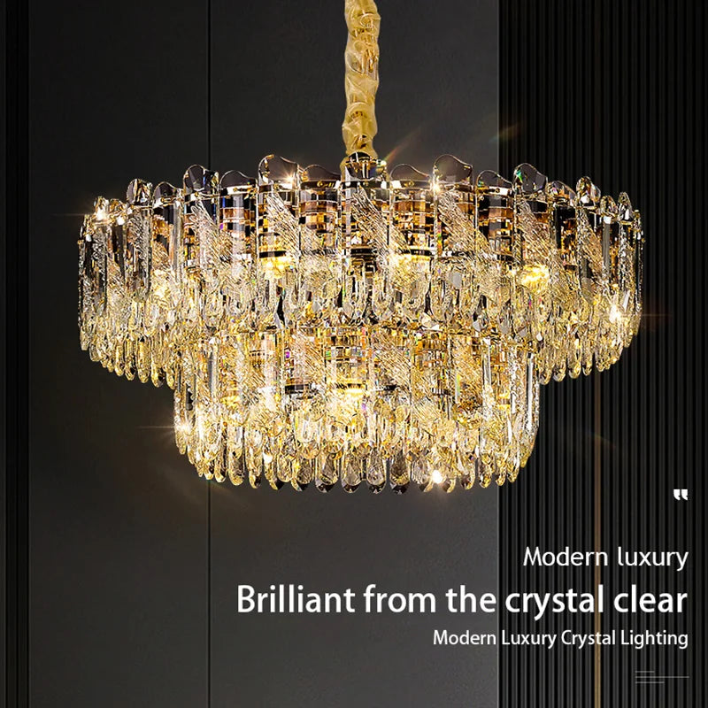 Afralia™ Crystal Luxury Chandelier: French Atmosphere Restaurant Lighting