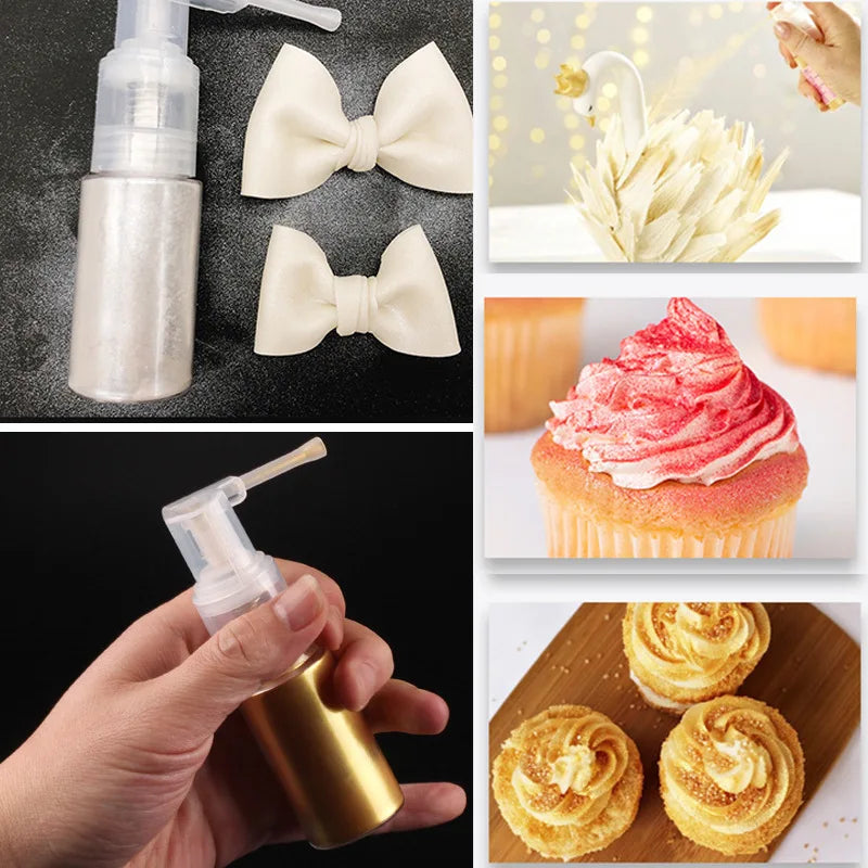 Afralia™ Glitter Powder Spray Bottle Duster Cake Decorating Tool Baking Portable