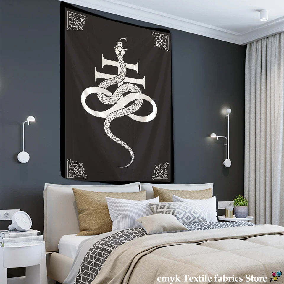 Afralia™ Tarot Divination Tapestry Wall Hanging for Witchcraft Dark Mystery Home Decor