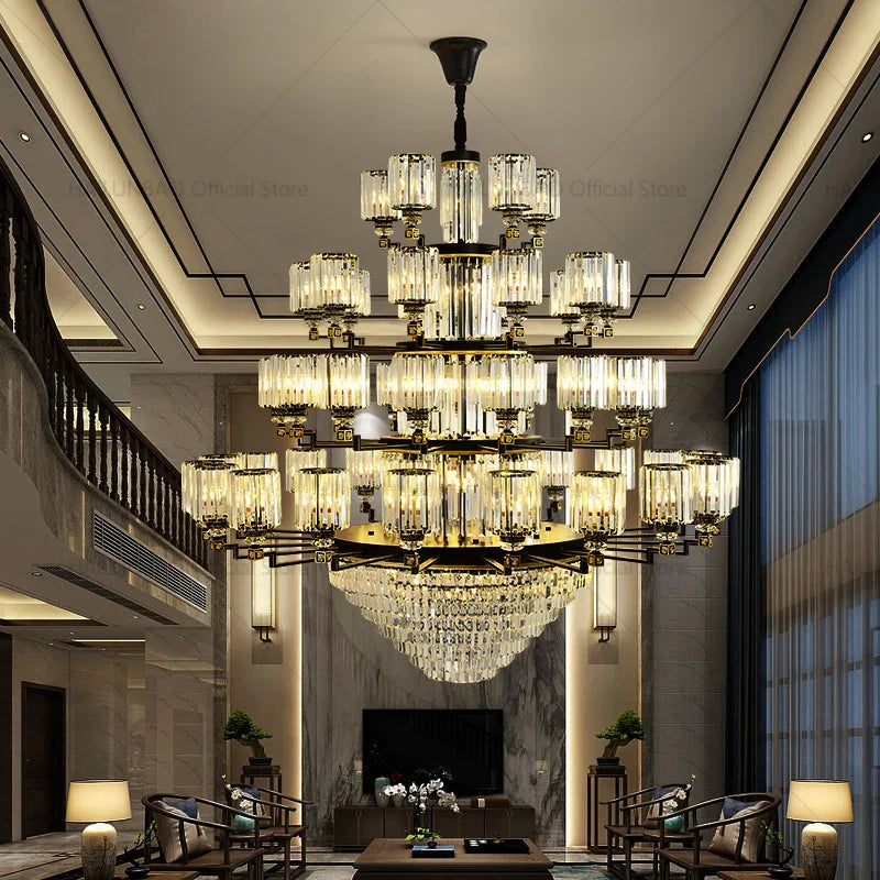 Afralia™ Modern Crystal Chandelier Light for Luxurious Living Spaces