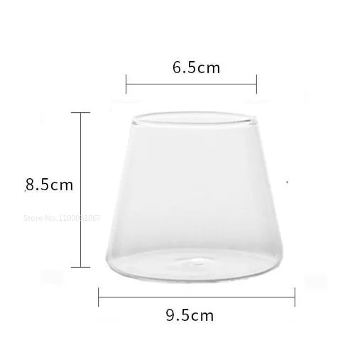 Afralia™ Clear Glass Water Cup Coffee Mug Juice Drink Bottle Kitchen Tableware