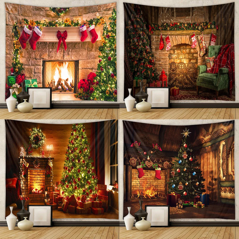 Afralia™ Christmas Tree Tapestry Wall Hanging for Festive Home Decor