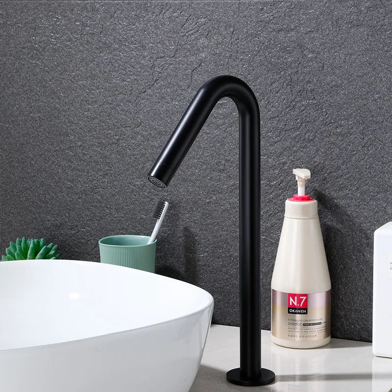 Afralia™ Touch Sensor Gold Bathroom Faucet Mixer Crane, Automatic Basin Tap