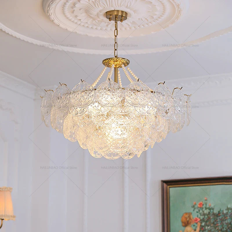 Afralia™ Crystal Chandelier: Modern Chic Pearl Light for Elegant Home Decor