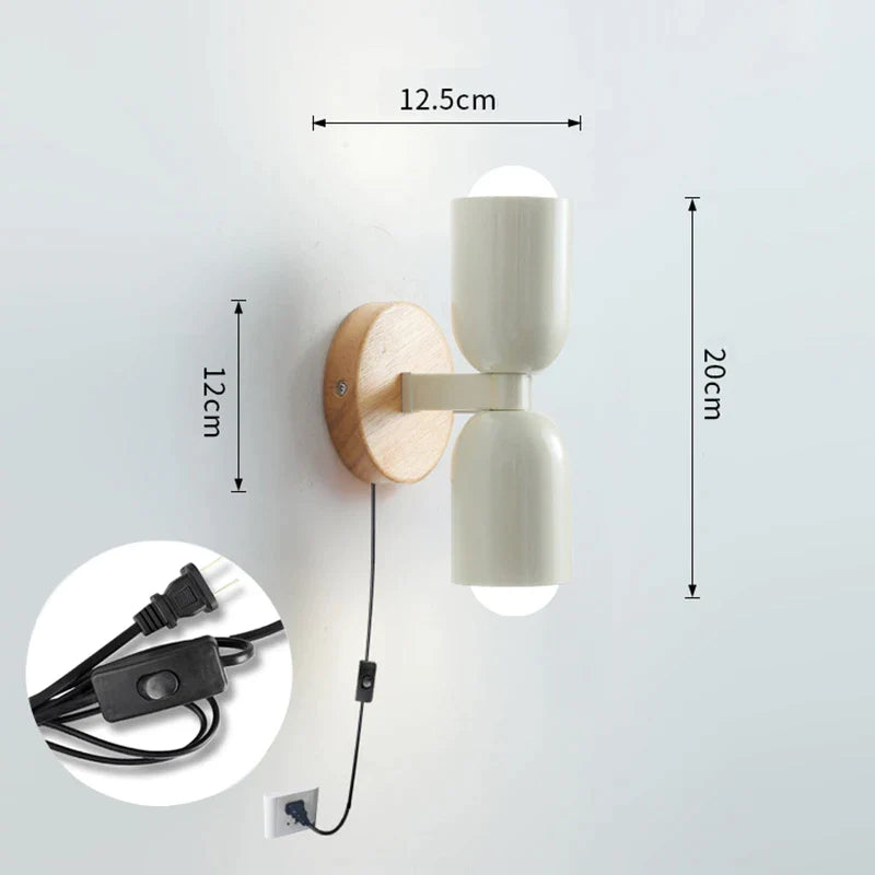 Afralia™ Minimalist Macaron Nordic LED Wall Lamp for Bedroom, Living Room, Study, Cafe