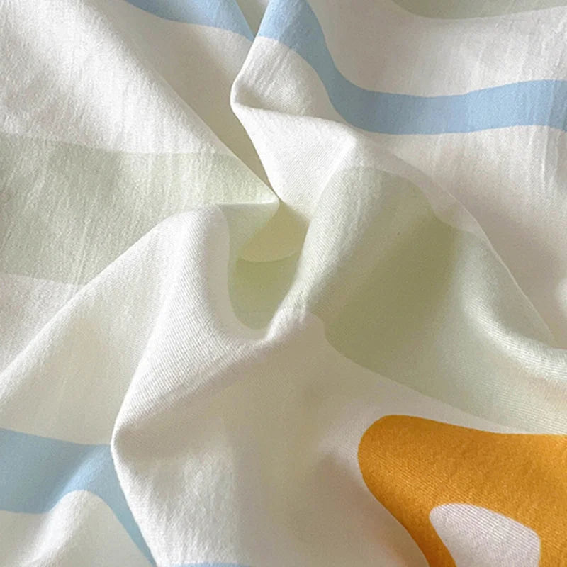 Afralia™ Cartoon Printed Bedding Sets: Super-Soft, Skin Friendly, Summer Bed Sheet, Duvet Cover, Pillowcases