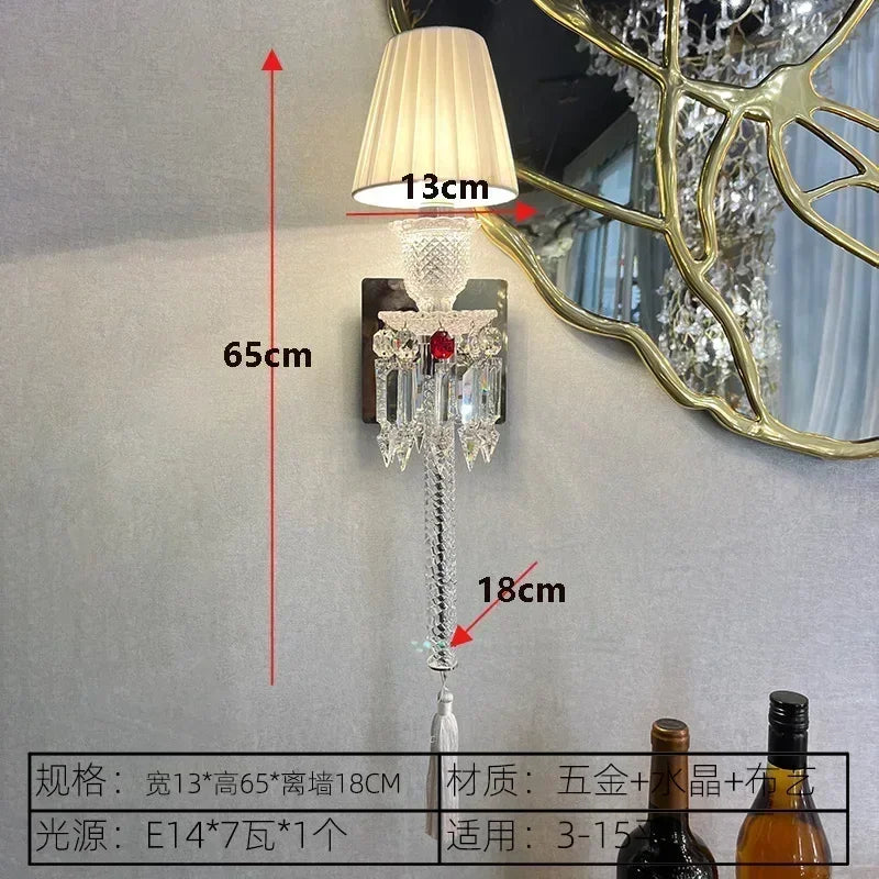 Afralia™ Crystal Wall Lamp: European Style Luxury Mirror Headlight for Bedroom, Living Room & Dining Room