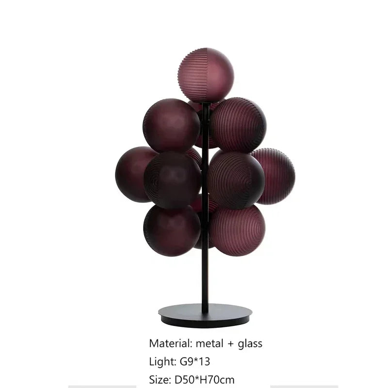 Afralia™ Bubble Glass LED Floor & Table Lamp Set for Modern Living Room & Bedroom