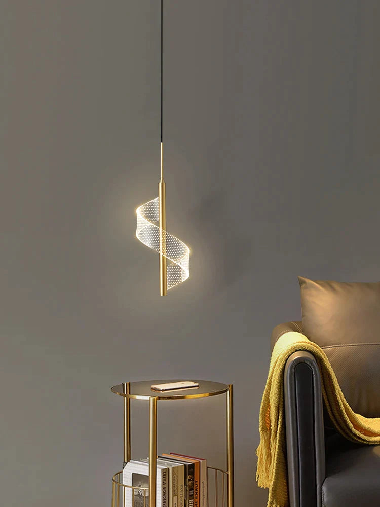 Afralia™ Copper Minimalist Pendant Light for Bedroom Bedside Ambiance