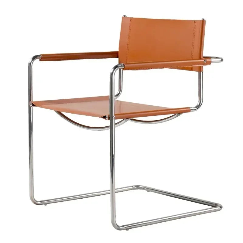 Afralia™ Stainless Steel Single Armchair for Living Room, Bedroom, Office - Creative Nordic Design