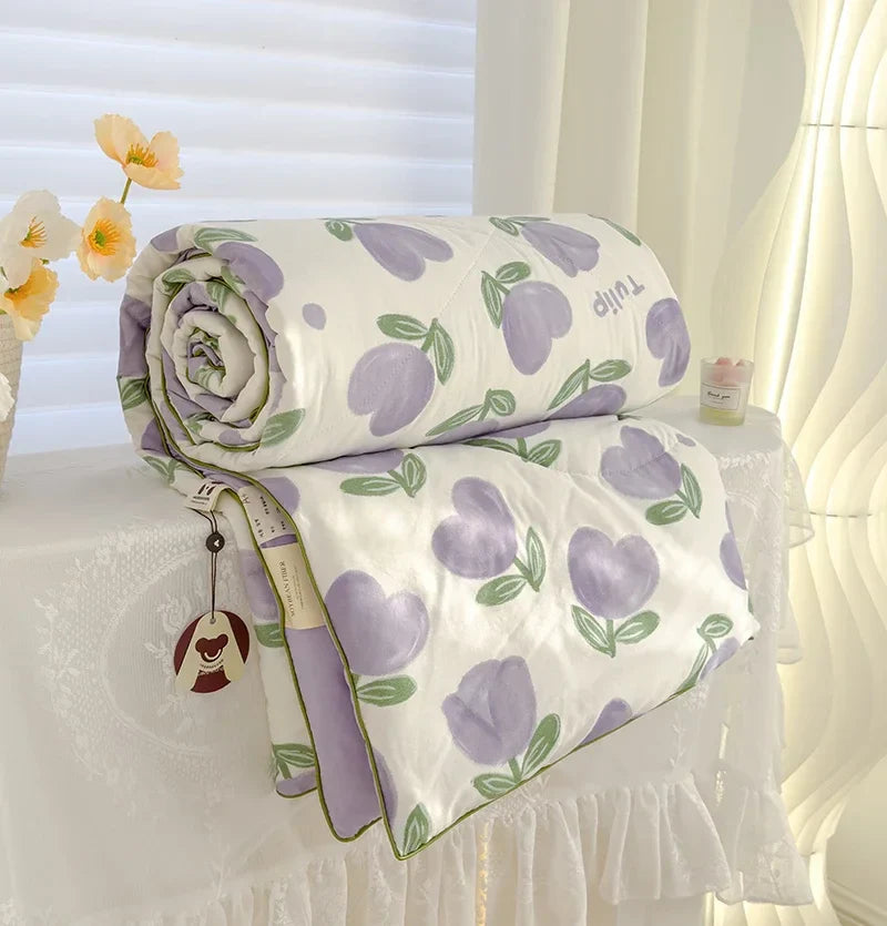 Afralia™ Breathable Double Gauze Queen Quilt with Soya Fibre Filling